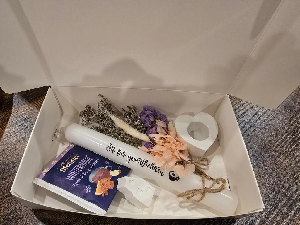 Stabkerzen mit Aufschrift Geschenkset