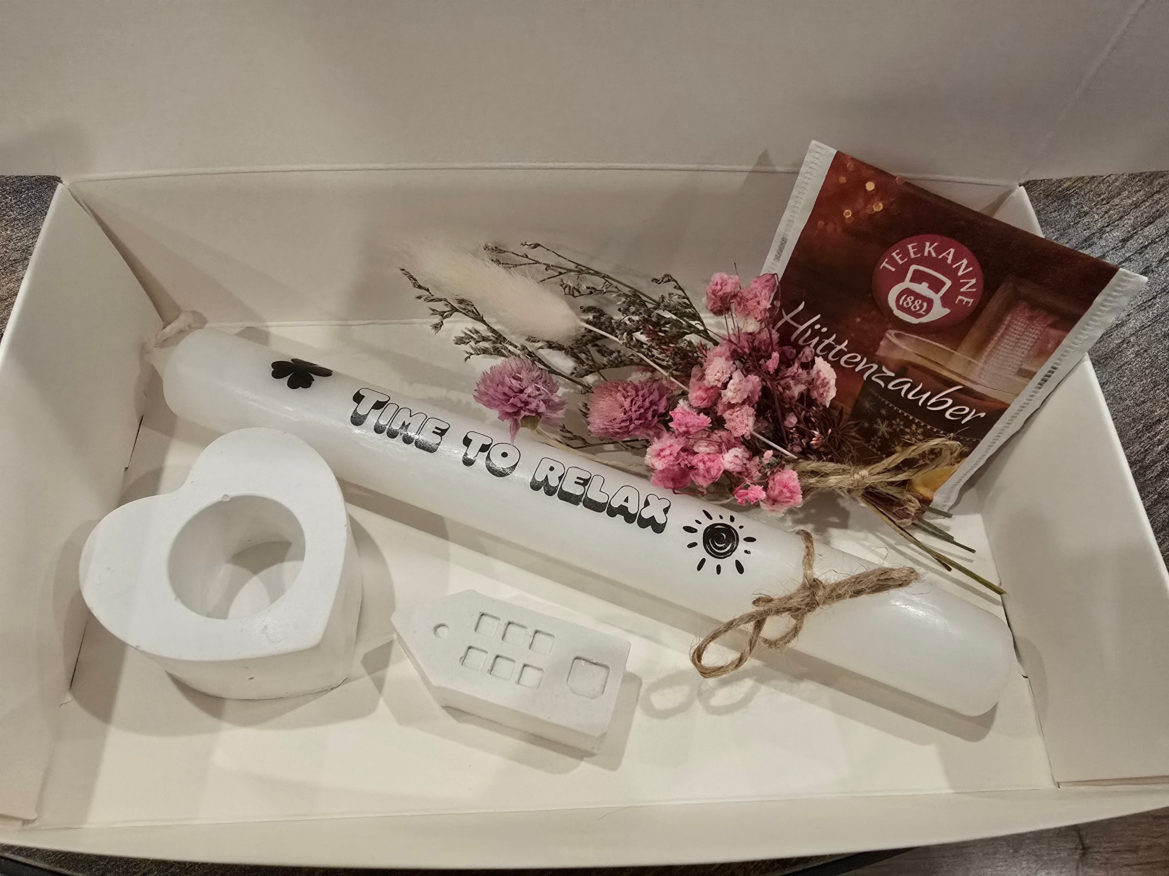 Stabkerzen mit Aufschrift Geschenkset