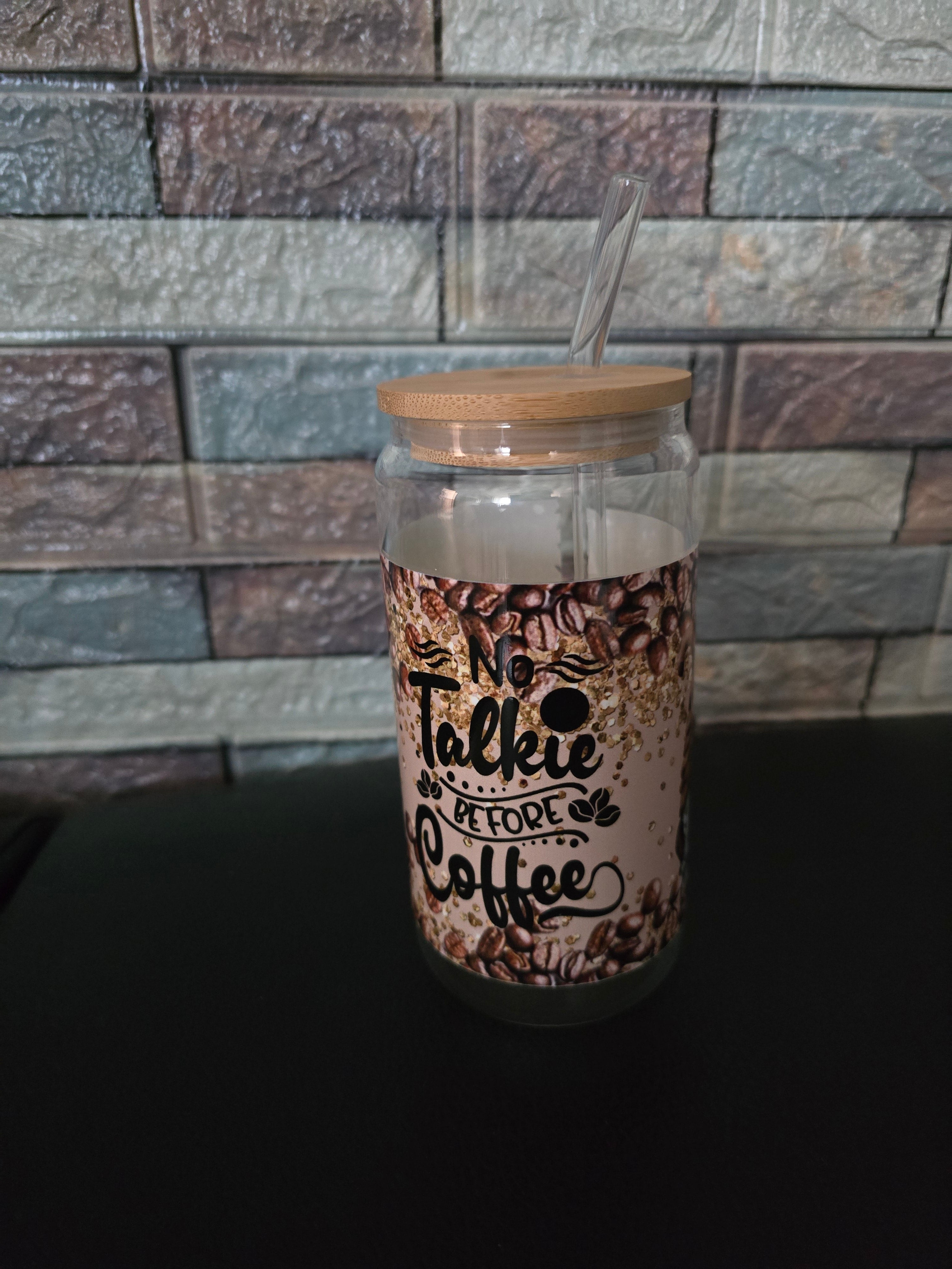 Glastumbler mit Motiv