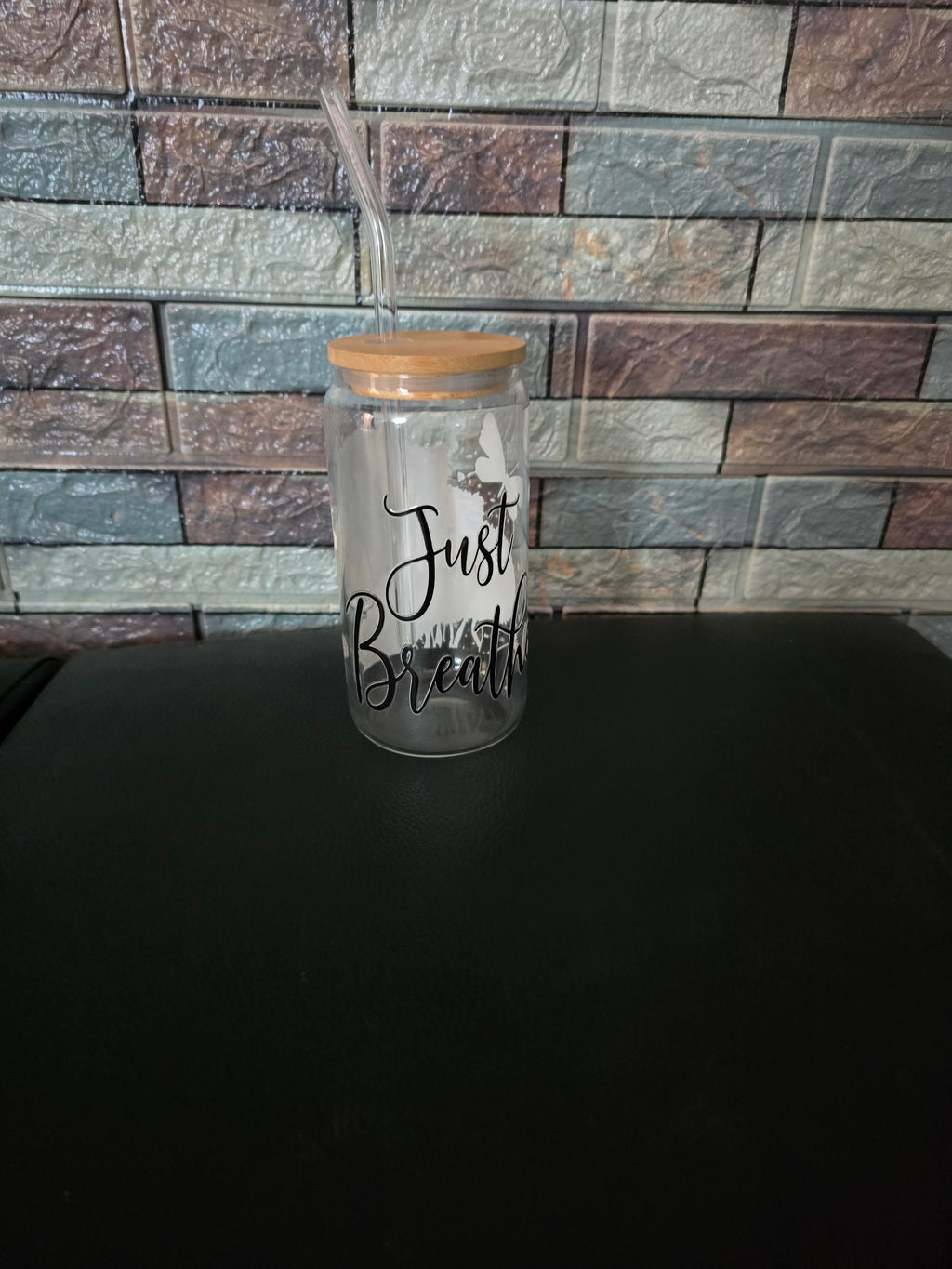 Glastumbler mit Motiv