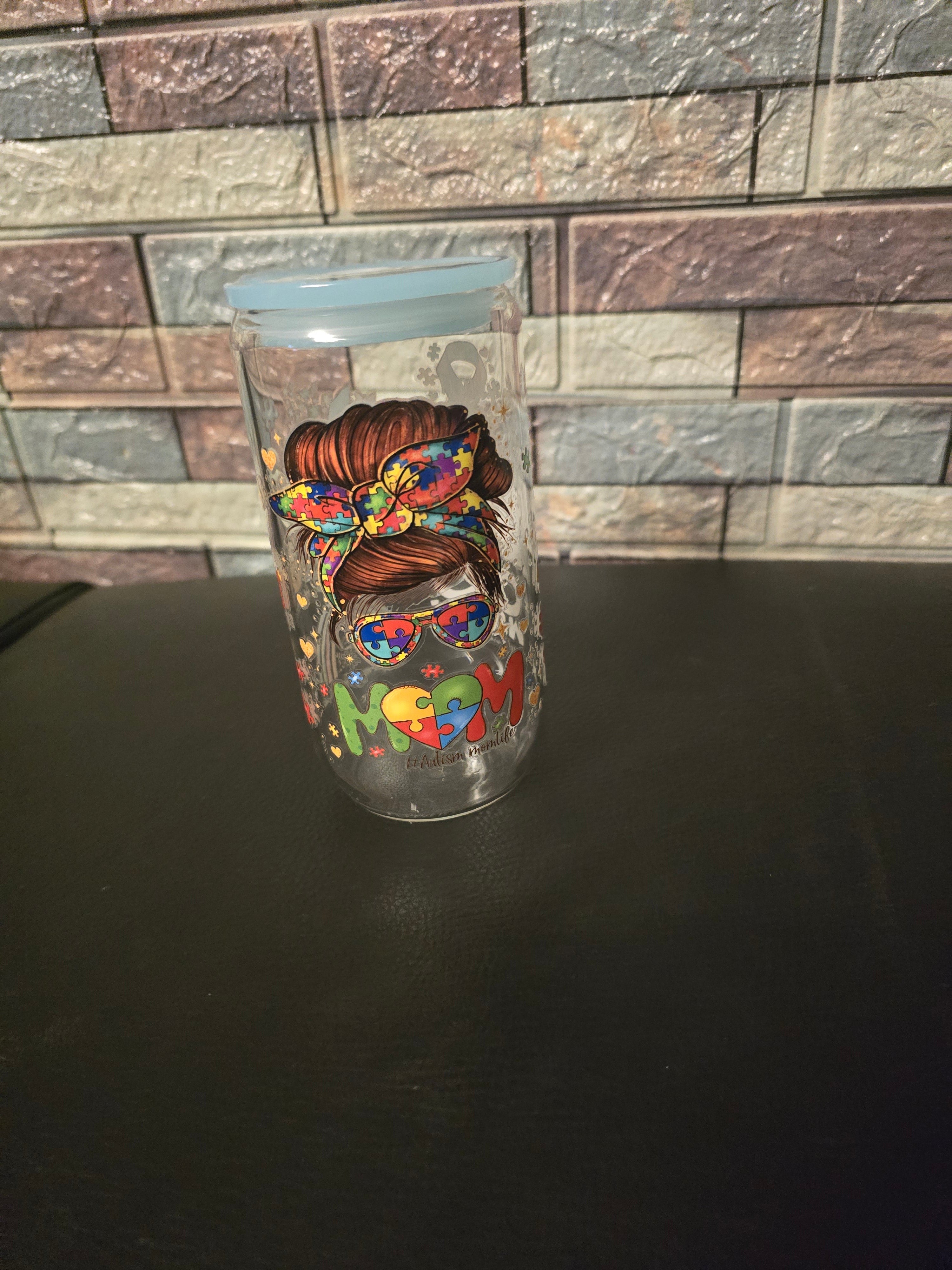 Glastumbler mit Motiv