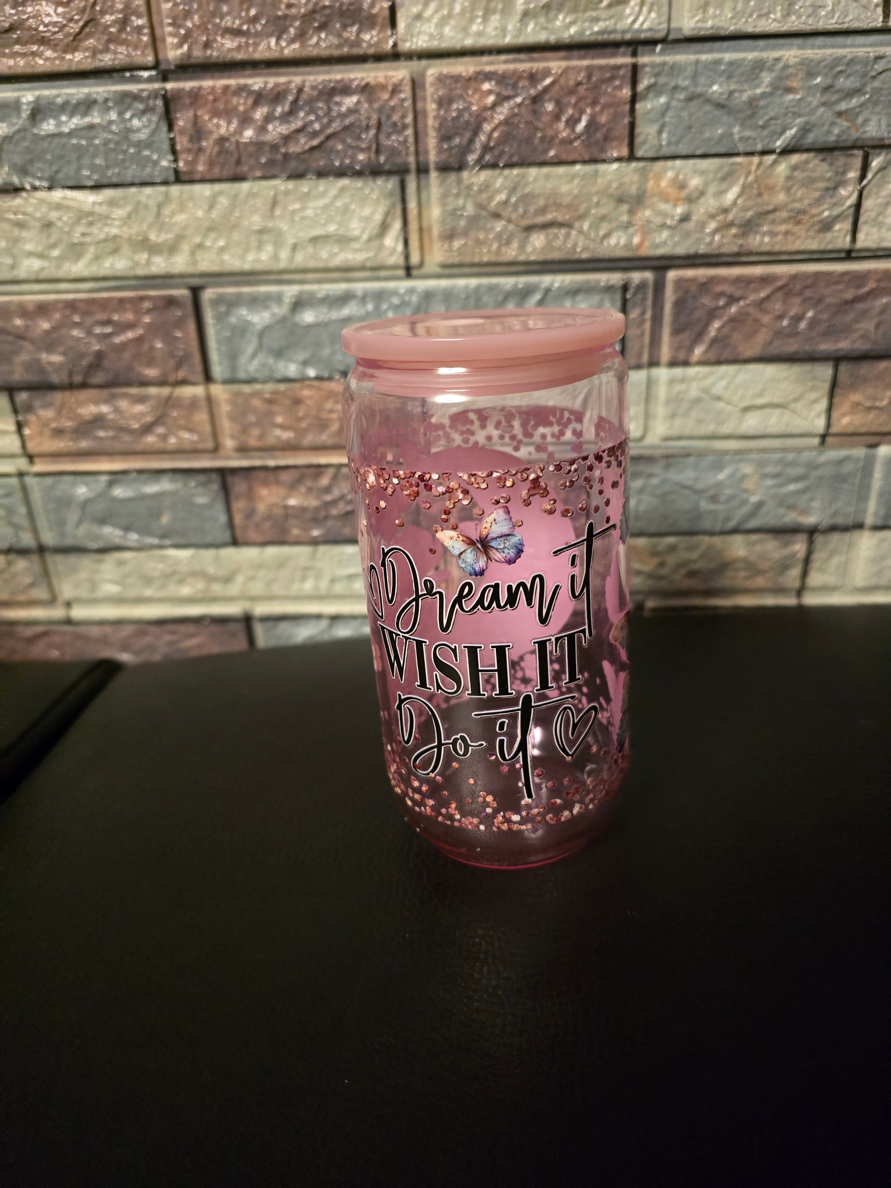 Glastumbler mit Motiv